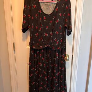 Torrid Soft Black Floral Dress